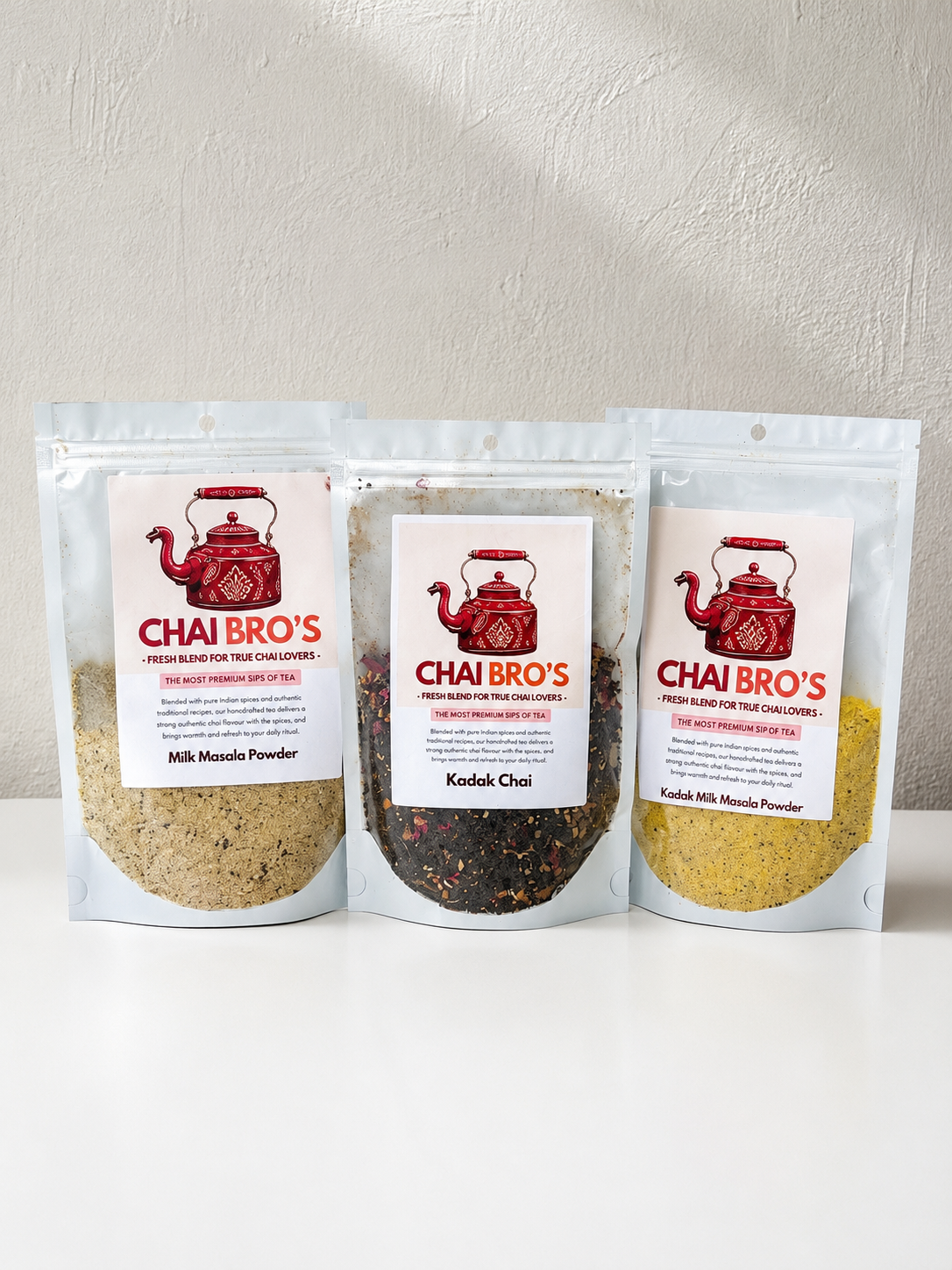 250g Kadak Chai & 250g Milk Masala Powder & 250g Kadak Milk Masala Powder
